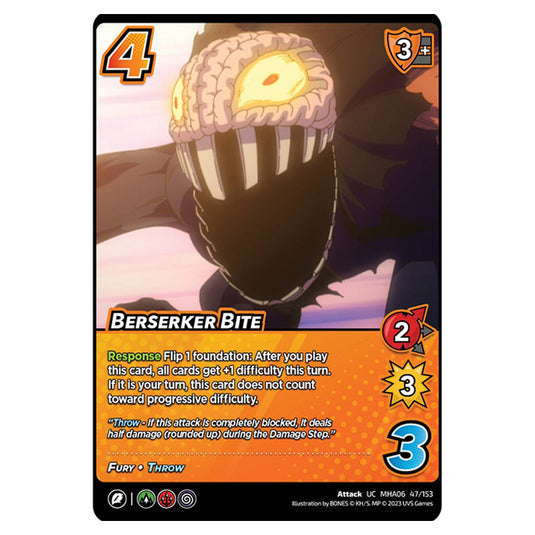 Berserker Bite card from the My Hero Academia set Jet Burn UC MHA06 47/153