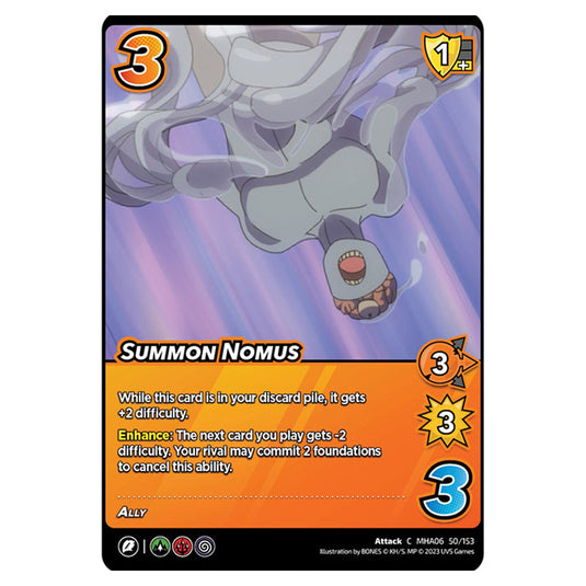 Summon Nomus card from the My Hero Academia set Jet Burn C MHA06 50/153