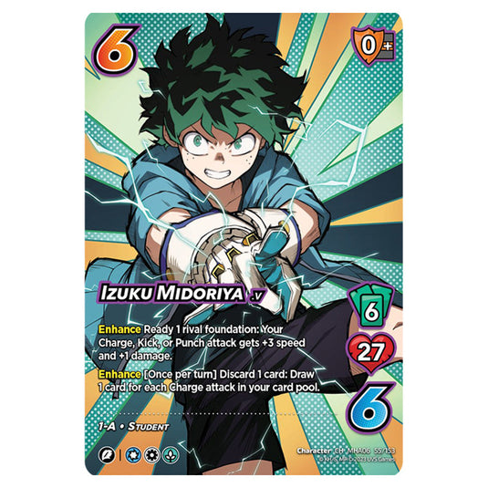 Izuku Midoriya - 55/153 card from the My Hero Academia set Jet Burn CH MHA06 55/153