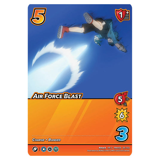 Air Force Blast card from the My Hero Academia set Jet Burn XR-C MHA06 56/153