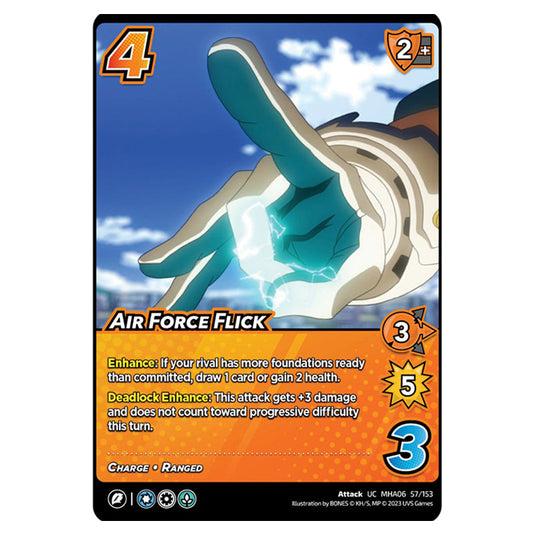 Air Force Flick card from the My Hero Academia set Jet Burn UC MHA06 57/153