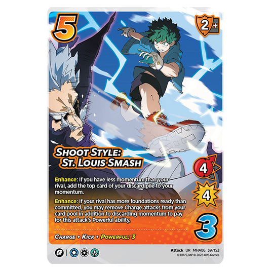 Shoot Style: St. Louis Smash card from the My Hero Academia set Jet Burn UR MHA06 59/153