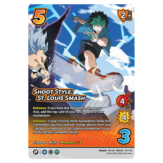 Shoot Style: St. Louis Smash card from the My Hero Academia set Jet Burn XR-UR MHA06 59/153