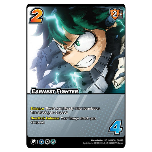 Earnest Fighter card from the My Hero Academia set Jet Burn UC MHA06 61/153