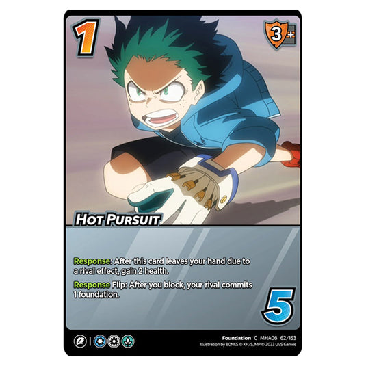 Hot Pursuit card from the My Hero Academia set Jet Burn C MHA06 62/153