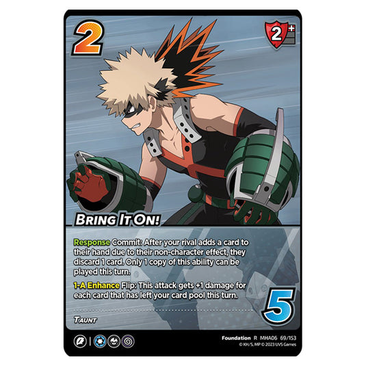 Bring It On! card from the My Hero Academia set Jet Burn R MHA06 69/153