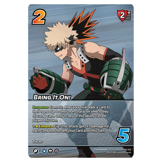 Bring It On! card from the My Hero Academia set Jet Burn XR-R MHA06 69/153