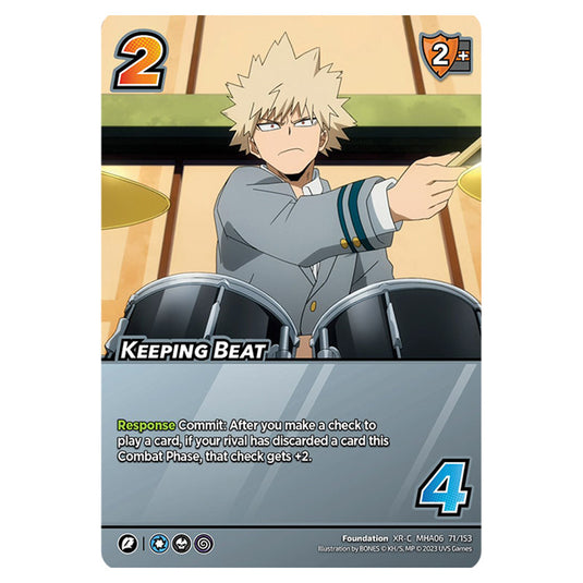 Keeping Beat card from the My Hero Academia set Jet Burn XR-C MHA06 71/153