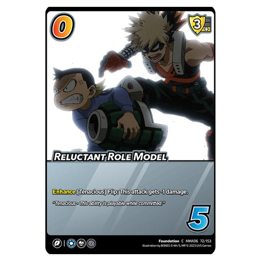 Reluctant Role Model card from the My Hero Academia set Jet Burn C MHA06 72/153