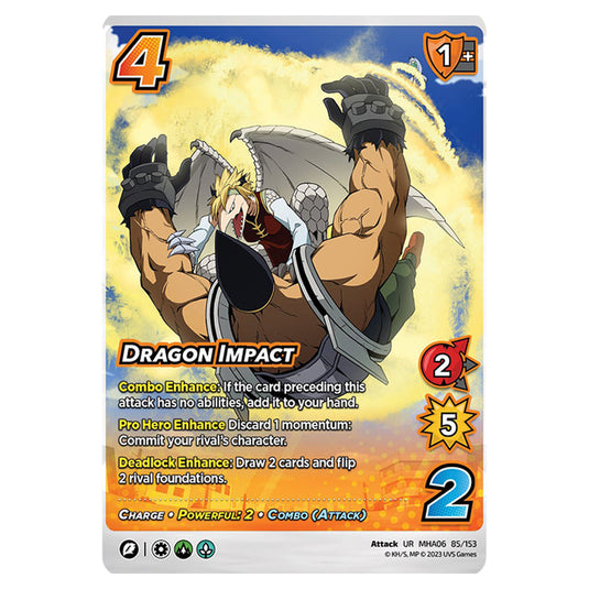 Dragon Impact card from the My Hero Academia set Jet Burn UR MHA06 85/153