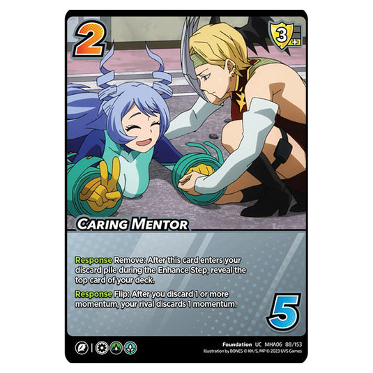 Caring Mentor card from the My Hero Academia set Jet Burn UC MHA06 88/153