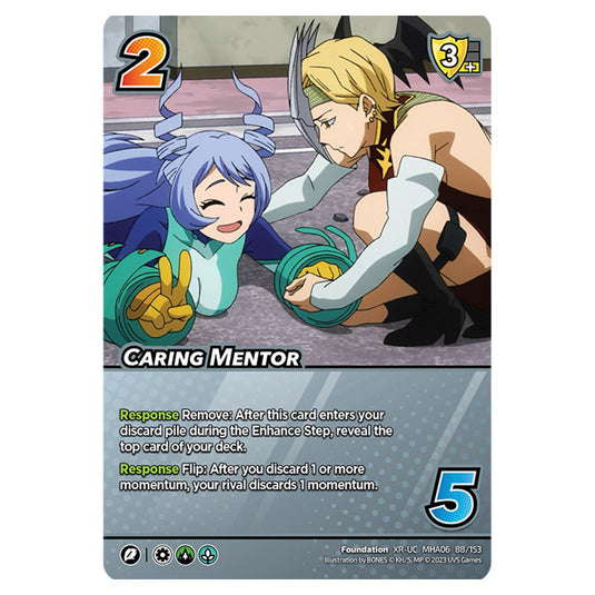 Caring Mentor card from the My Hero Academia set Jet Burn XR-UC MHA06 88/153