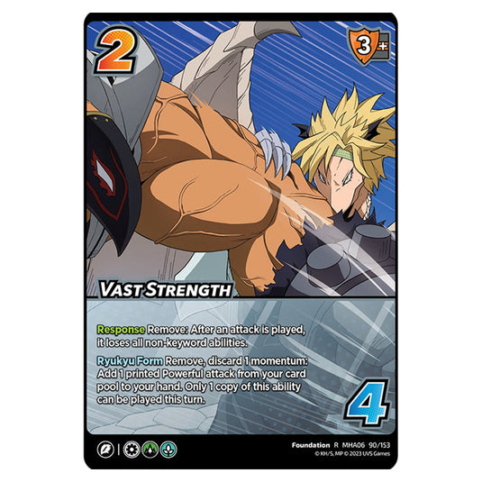 Vast Strength card from the My Hero Academia set Jet Burn R MHA06 90/153