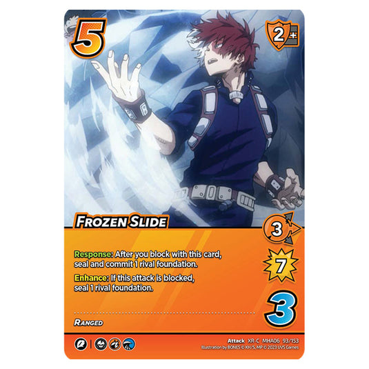 Frozen Slide card from the My Hero Academia set Jet Burn XR-C MHA06 93/153