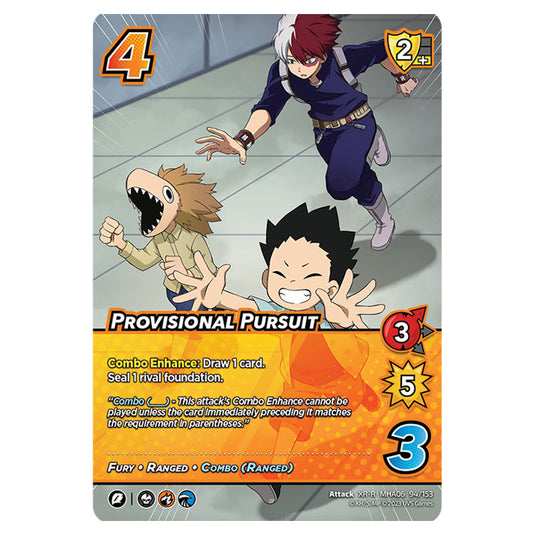 Provisional Pursuit card from the My Hero Academia set Jet Burn XR-R MHA06 94/153