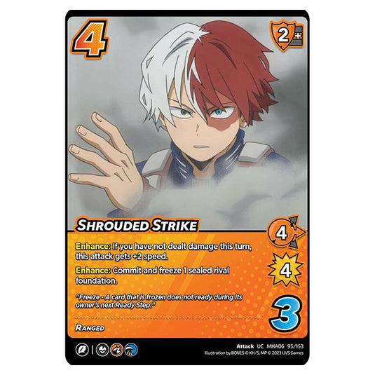 Shrouded Strike card from the My Hero Academia set Jet Burn UC MHA06 95/153