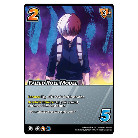 Failed Role Model card from the My Hero Academia set Jet Burn UC MHA06 98/153