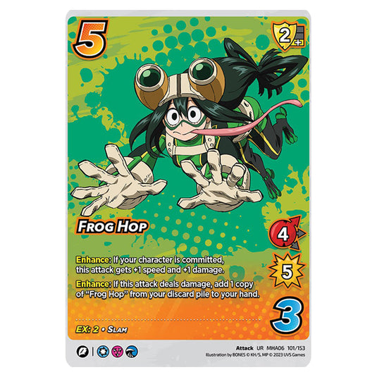 Frog Hop card from the My Hero Academia set Jet Burn UR MHA06 101/153