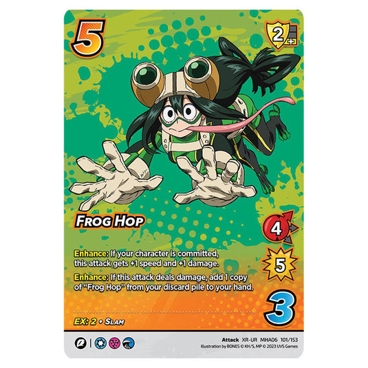 Frog Hop card from the My Hero Academia set Jet Burn XR-UR MHA06 101/153