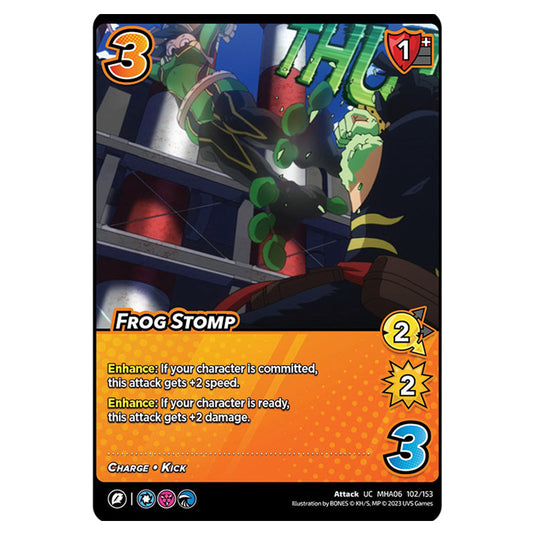 Frog Stomp card from the My Hero Academia set Jet Burn UC MHA06 102/153