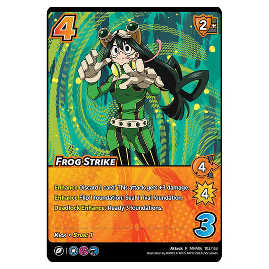 Frog Strike card from the My Hero Academia set Jet Burn R MHA06 103/153