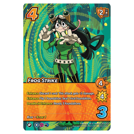 Frog Strike card from the My Hero Academia set Jet Burn XR-R MHA06 103/153