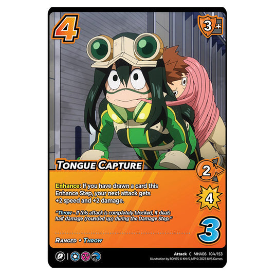 Tongue Capture card from the My Hero Academia set Jet Burn C MHA06 104/153