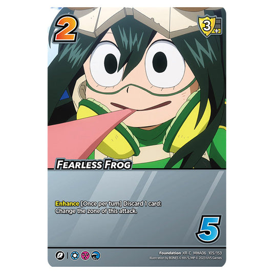 Fearless Frog card from the My Hero Academia set Jet Burn XR-C MHA06 105/153