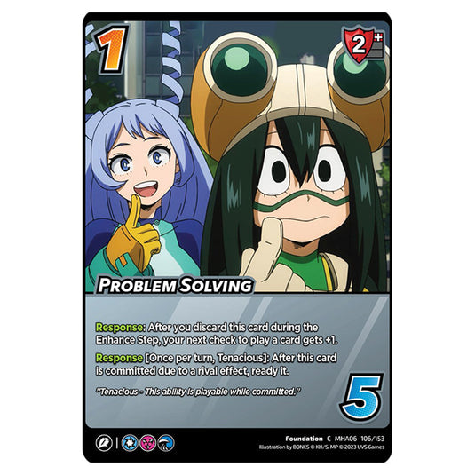 Problem Solving card from the My Hero Academia set Jet Burn C MHA06 106/153