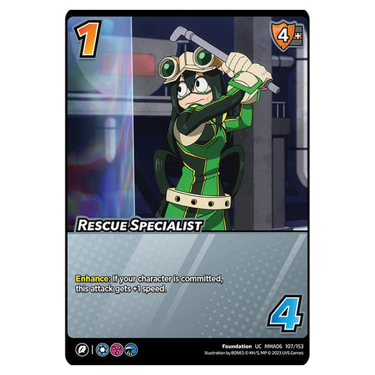 Rescue Specialist card from the My Hero Academia set Jet Burn UC MHA06 107/153