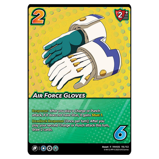 Air Force Gloves card from the My Hero Academia set Jet Burn R MHA06 116/153