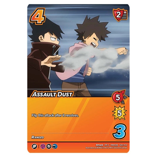 Assault Dust card from the My Hero Academia set Jet Burn XR-C MHA06 120/153