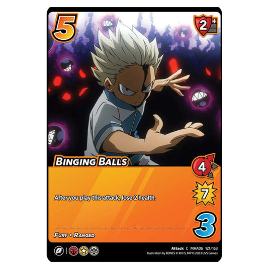 Binging Balls card from the My Hero Academia set Jet Burn C MHA06 121/153