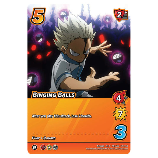 Binging Balls card from the My Hero Academia set Jet Burn XR-C MHA06 121/153