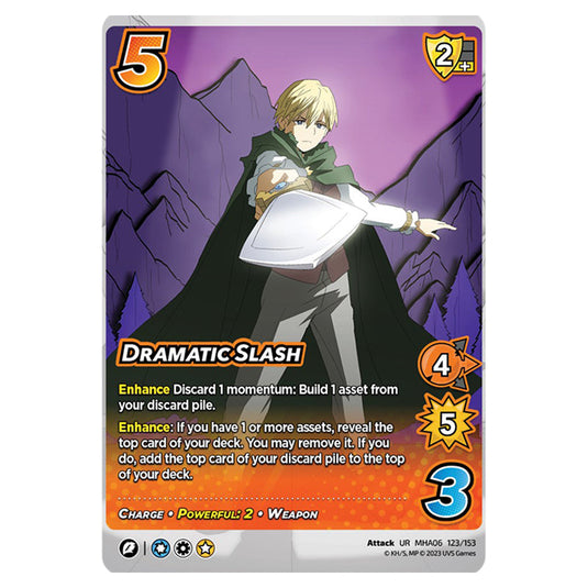 Dramatic Slash card from the My Hero Academia set Jet Burn UR MHA06 123/153