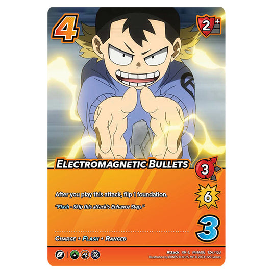 Electromagnetic Bullets card from the My Hero Academia set Jet Burn XR-C MHA06 124/153