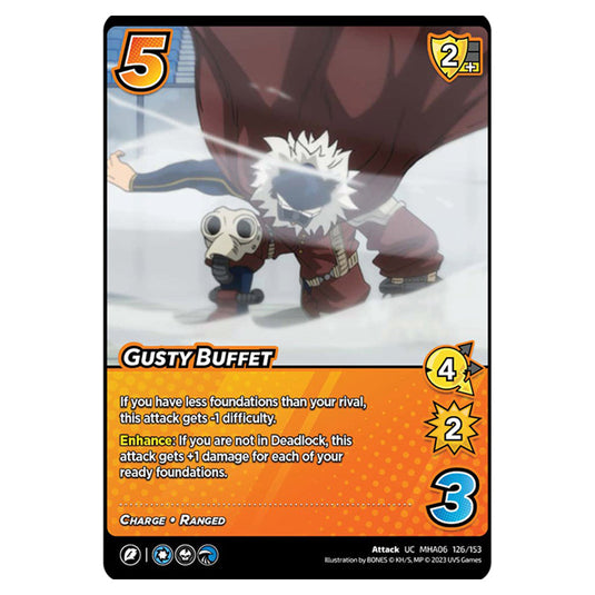 Gusty Buffet card from the My Hero Academia set Jet Burn UC MHA06 126/153