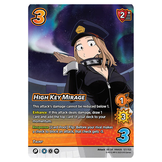 High Key Mirage card from the My Hero Academia set Jet Burn XR-UR MHA06 127/153