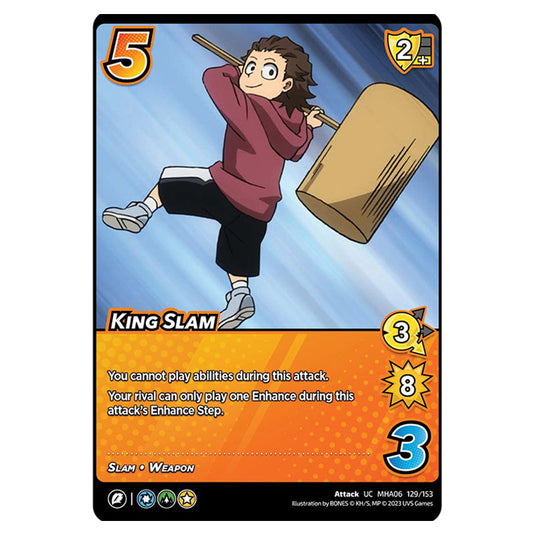 King Slam card from the My Hero Academia set Jet Burn UC MHA06 129/153