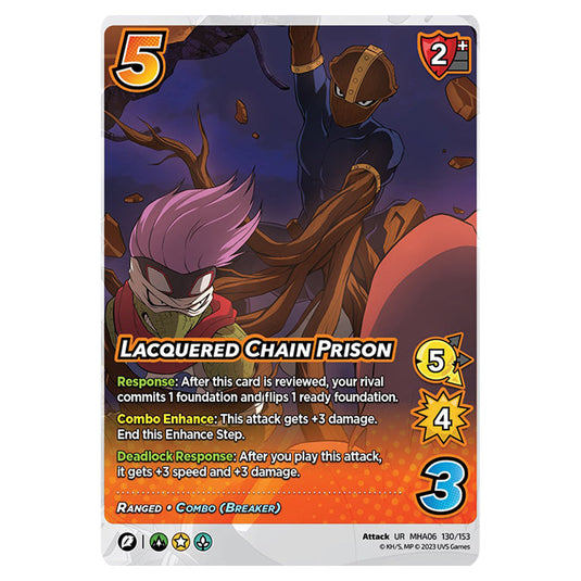 Lacquered Chain Prison card from the My Hero Academia set Jet Burn UR MHA06 130/153