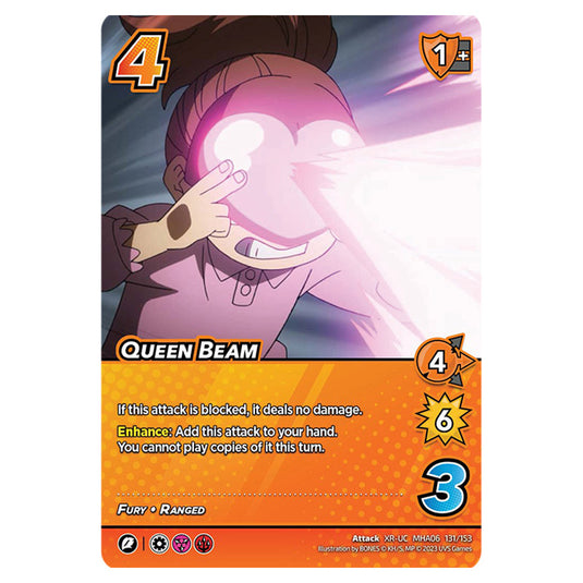 Queen Beam card from the My Hero Academia set Jet Burn XR-UC MHA06 131/153