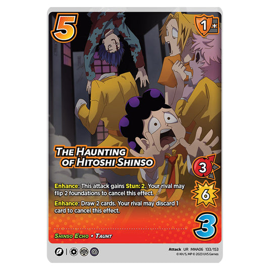 The Haunting of Hitoshi Shinso card from the My Hero Academia set Jet Burn UR MHA06 133/153