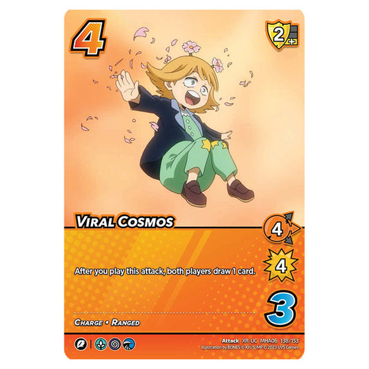 Viral Cosmos card from the My Hero Academia set Jet Burn XR-UC MHA06 138/153