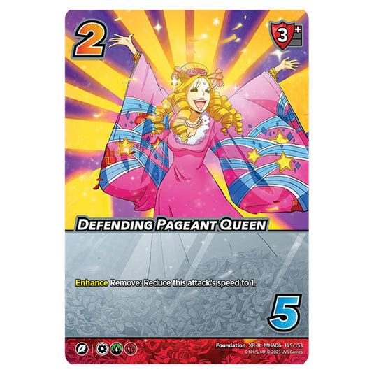 Defending Pageant Queen card from the My Hero Academia set Jet Burn XR-R MHA06 145/153