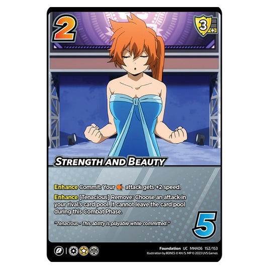 Strength and Beauty card from the My Hero Academia set Jet Burn UC MHA06 152/153