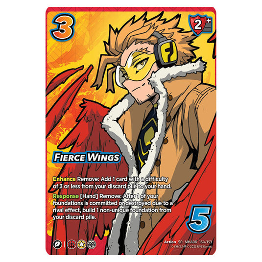 Fierce Wings card from the My Hero Academia set Jet Burn SR MHA06 154/153