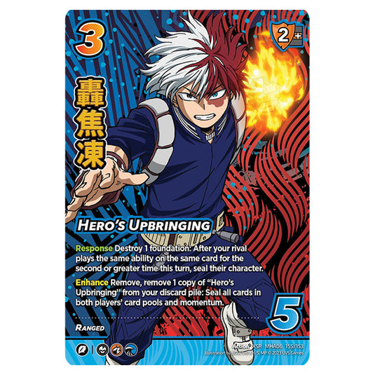 Hero's Upbringing (XSR) card from the My Hero Academia set Jet Burn XSR MHA06 155/153