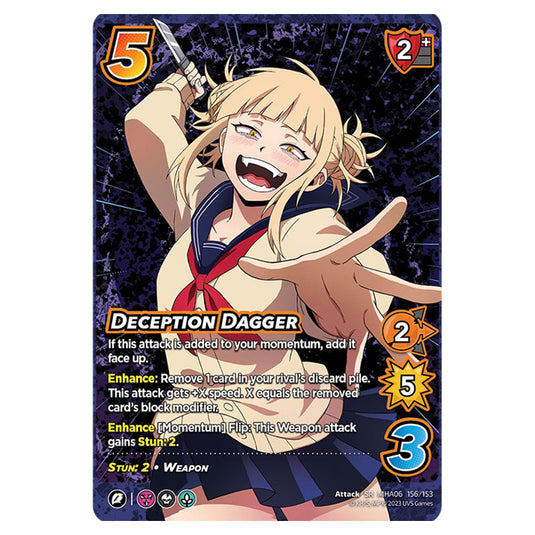 Deception Dagger card from the My Hero Academia set Jet Burn SR MHA06 156/153