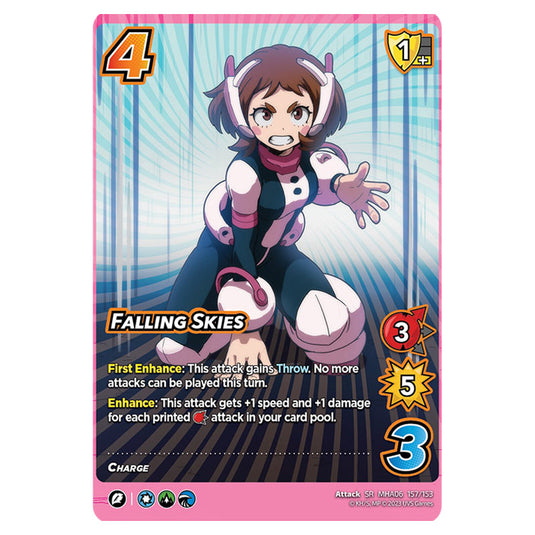 Falling Skies card from the My Hero Academia set Jet Burn SR MHA06 157/153