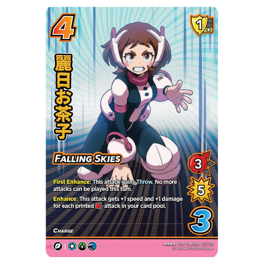 Falling Skies (XSR) card from the My Hero Academia set Jet Burn XSR MHA06 157/153